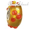 IMPPAC Glas  Spacer Lotus rot European Beads  925er Silber IMPPAC Silberbeads SMB1109