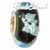 IMPPAC Glas  Bead Spacer night European Beads  925er Silber IMPPAC Silberbeads SMB8012