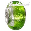 IMPPAC Glas  Bead Spacer grün European Beads  925er Silber IMPPAC Silberbeads SMB8098