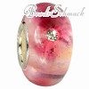 IMPPAC Glas Bead rosa  Zirkonia weiß European Beads  925er Silber IMPPAC Silberbeads SMB8104