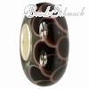 IMPPAC Glas Bead Ziegel dunkelbraun European Beads 925er Silber IMPPAC Silberbeads SMB8111