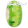 IMPPAC Glas Bead Wiese grün    European Beads  925er Silber IMPPAC Silberbeads SMB8114