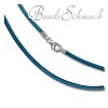 IMPPAC Picco Leder Armband  türkis für European Beads  925er Silber IMPPAC Silberbeads SML75XA