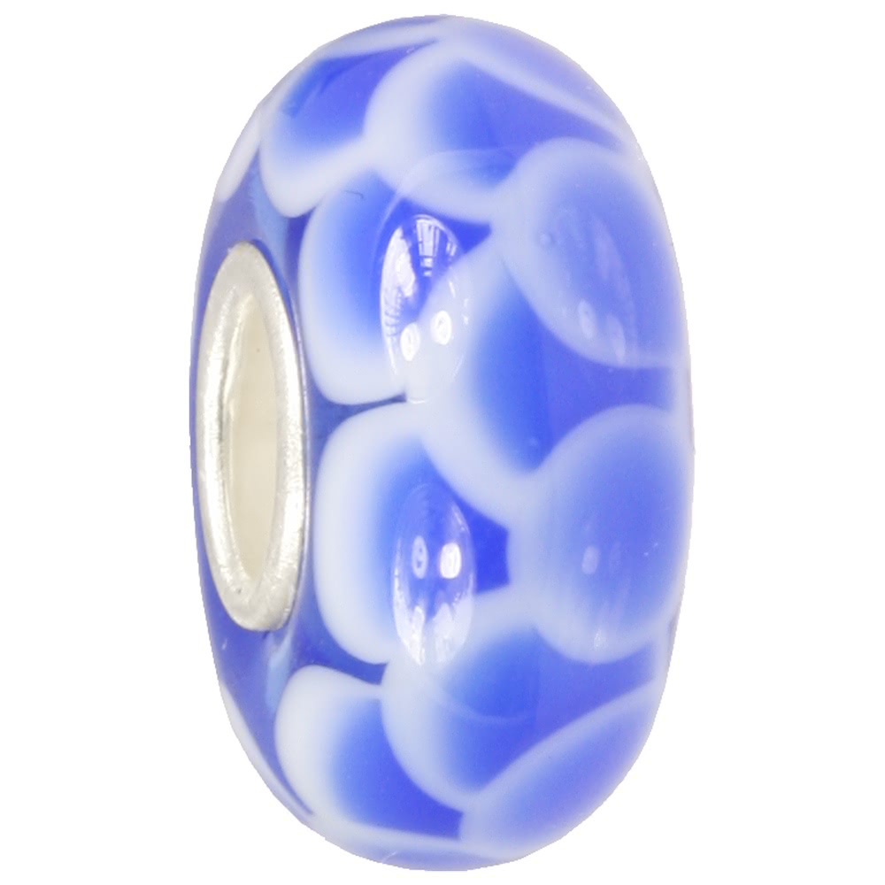  IMPPAC blue glass bead  925 sterling silver ...