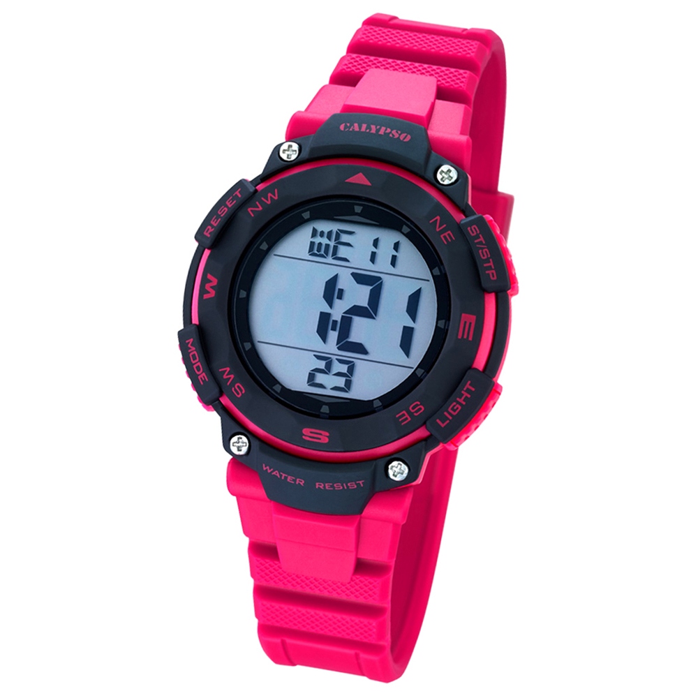 Bild von CALYPSO Damen-Armbanduhr Sport Chronograph Quarz-Uhr PU pink UK5669/2