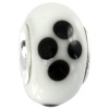 IMPPAC Glas  Bead Spacer White European Beads  925er Silber IMPPAC Silberbeads SMB8044