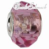 IMPPAC Glas  Bead Spacer Rosa European Beads  925er Silber IMPPAC Silberbeads SMB8084