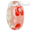 IMPPAC Glas Bead Rose pink   European Beads  925er Silber IMPPAC Silberbeads SMB8115