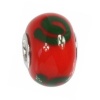 IMPPAC  Glas Bead rot Kringel European Beads  925er Silber IMPPAC Silberbeads SMQZ01