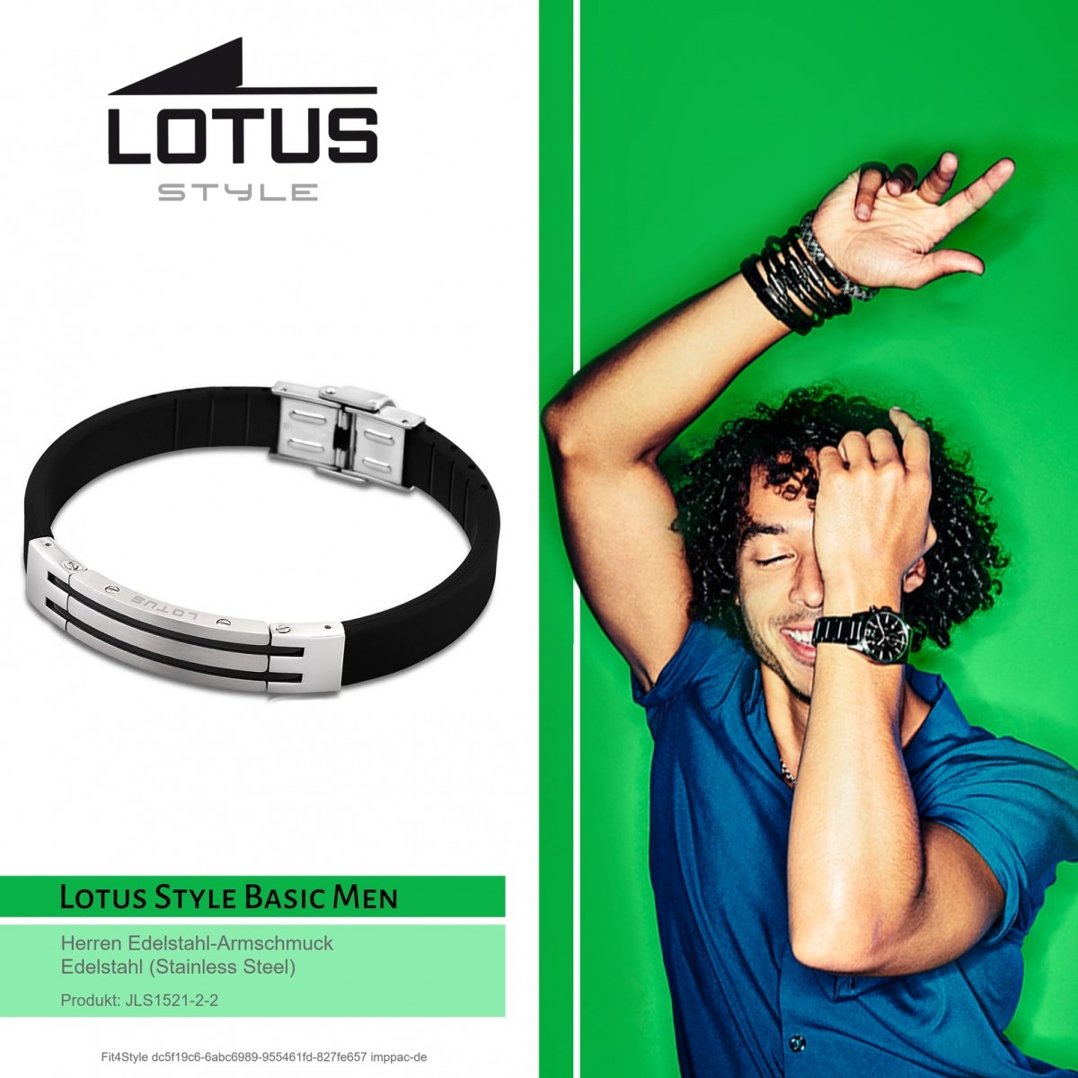 LOTUS Style Armband JLS1521-2-2 Herren Edelstahl Man-Kollektion