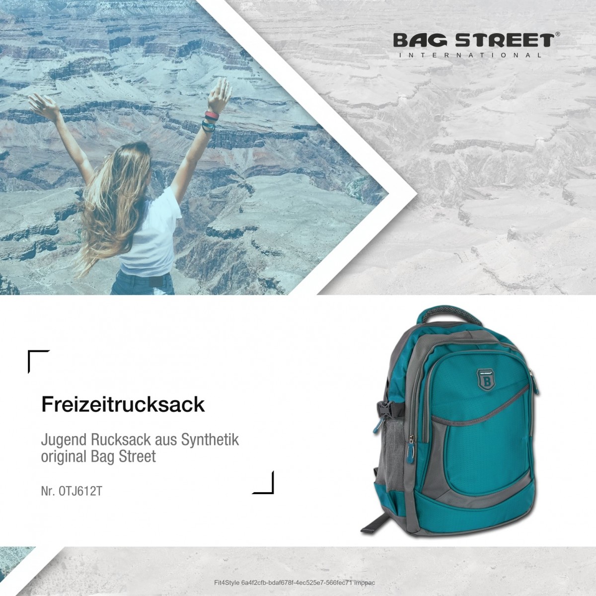 Daypack Sport Rucksack blau/grün BagStreet Freizeitrucksack OTJ612T 
