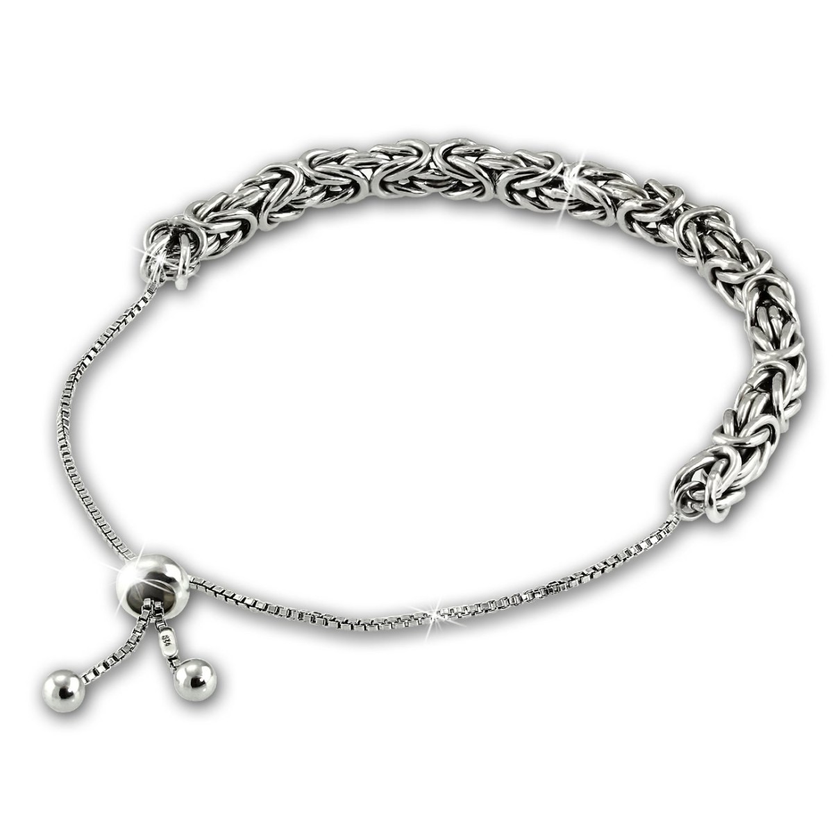 Silber Armband Königskette Zugverschluss SDA6002J SilberDream Sterling 925 Damen