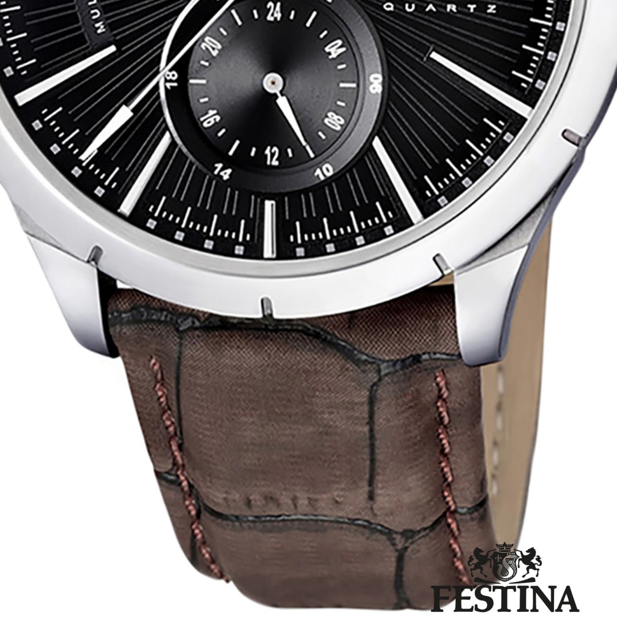 Klassik Multifunktionsuhr FESTINA Herrenuhr Uhr schwarz Klassik UF16573/4 Quarzuhr