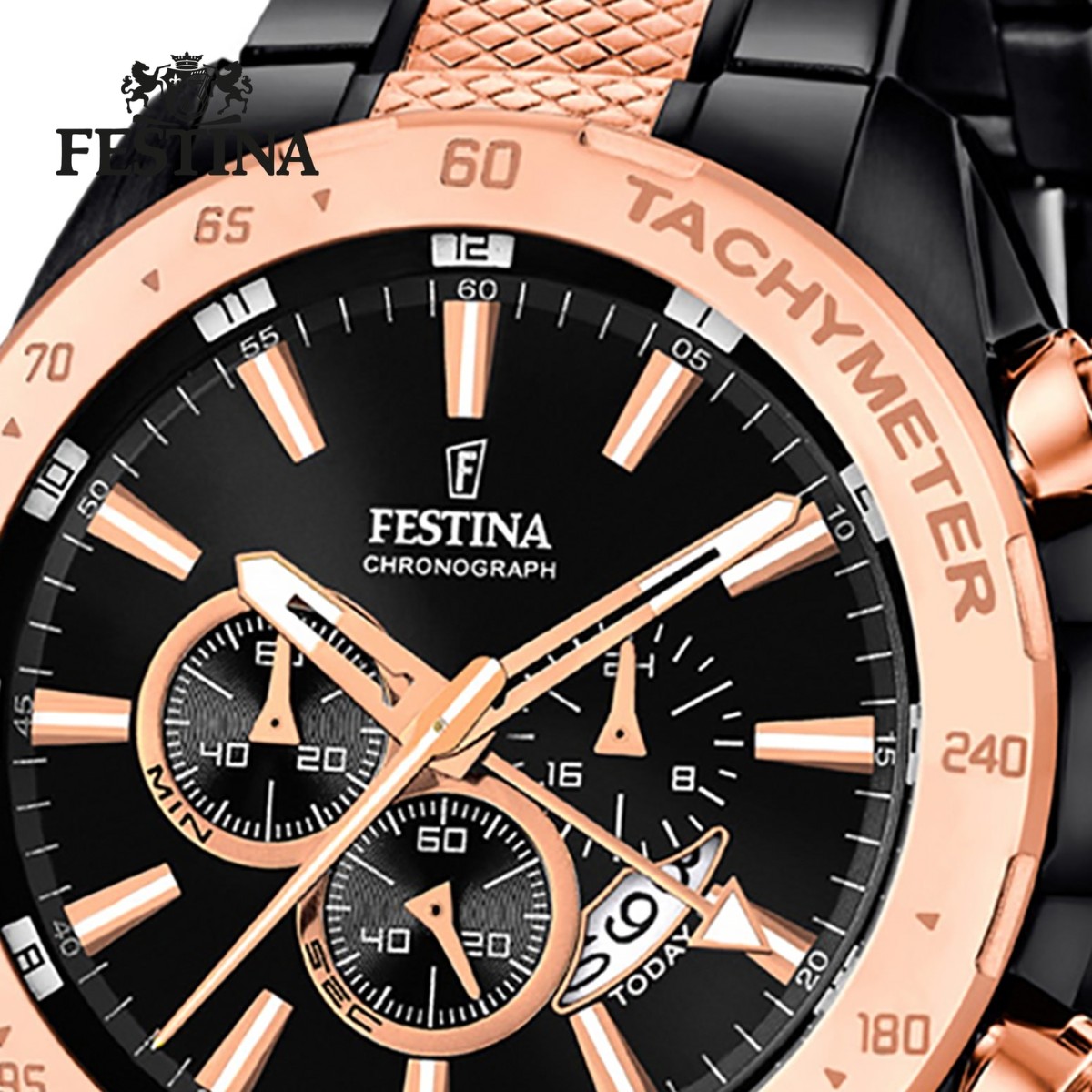 UF16888/1 Festina Edition rosegold schwarz Herren-Uhr Chronograph Special