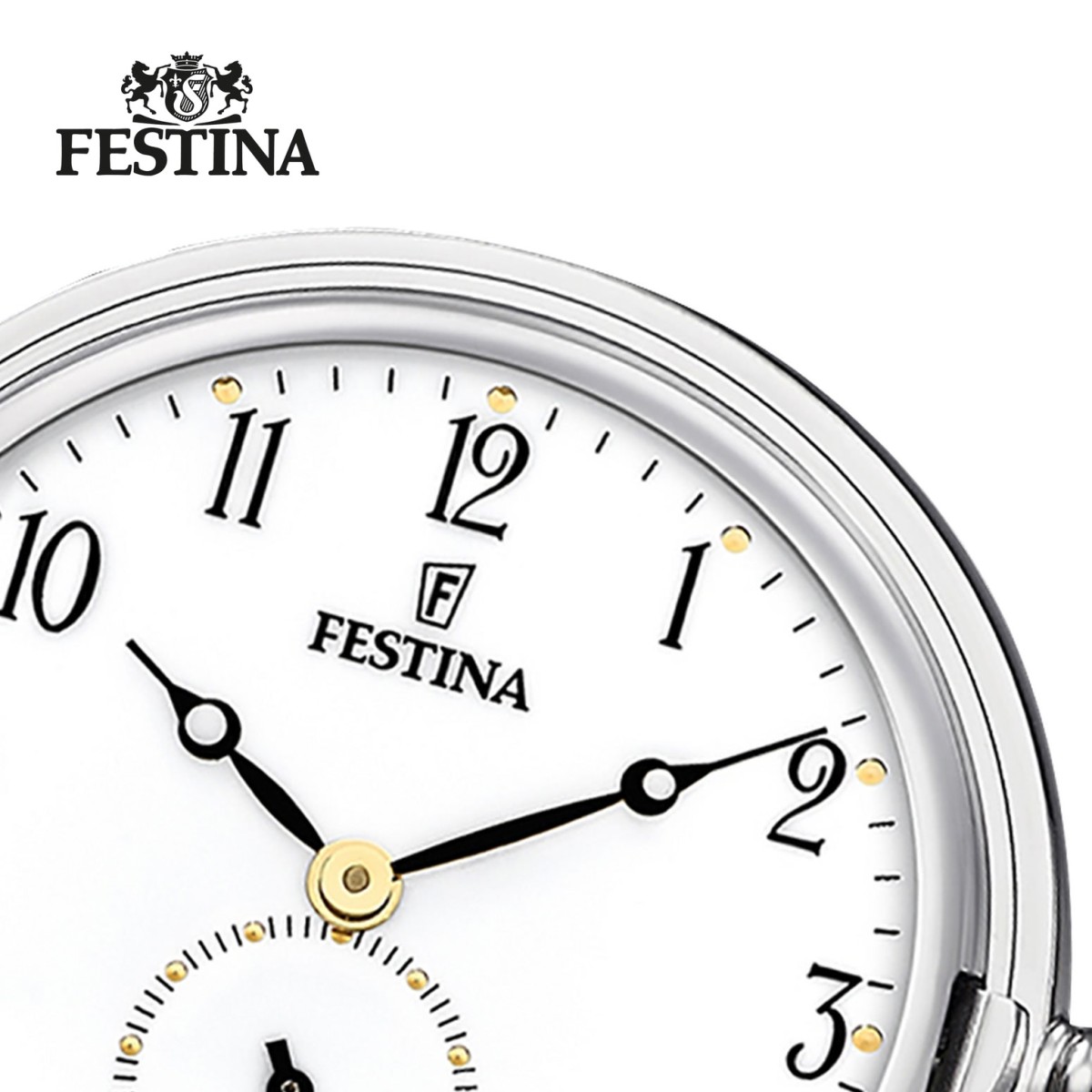 Festina Herren Taschenuhr mit Kette F2026/1 Quarz UF2026/1 Analog Edelstahl