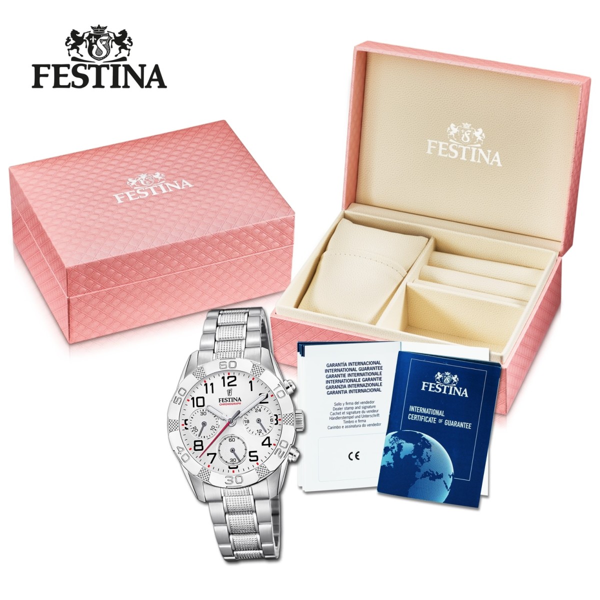 Festina Kinder Armbanduhr Junior Collection F20345 1 Edelstahl silber UF20345 1