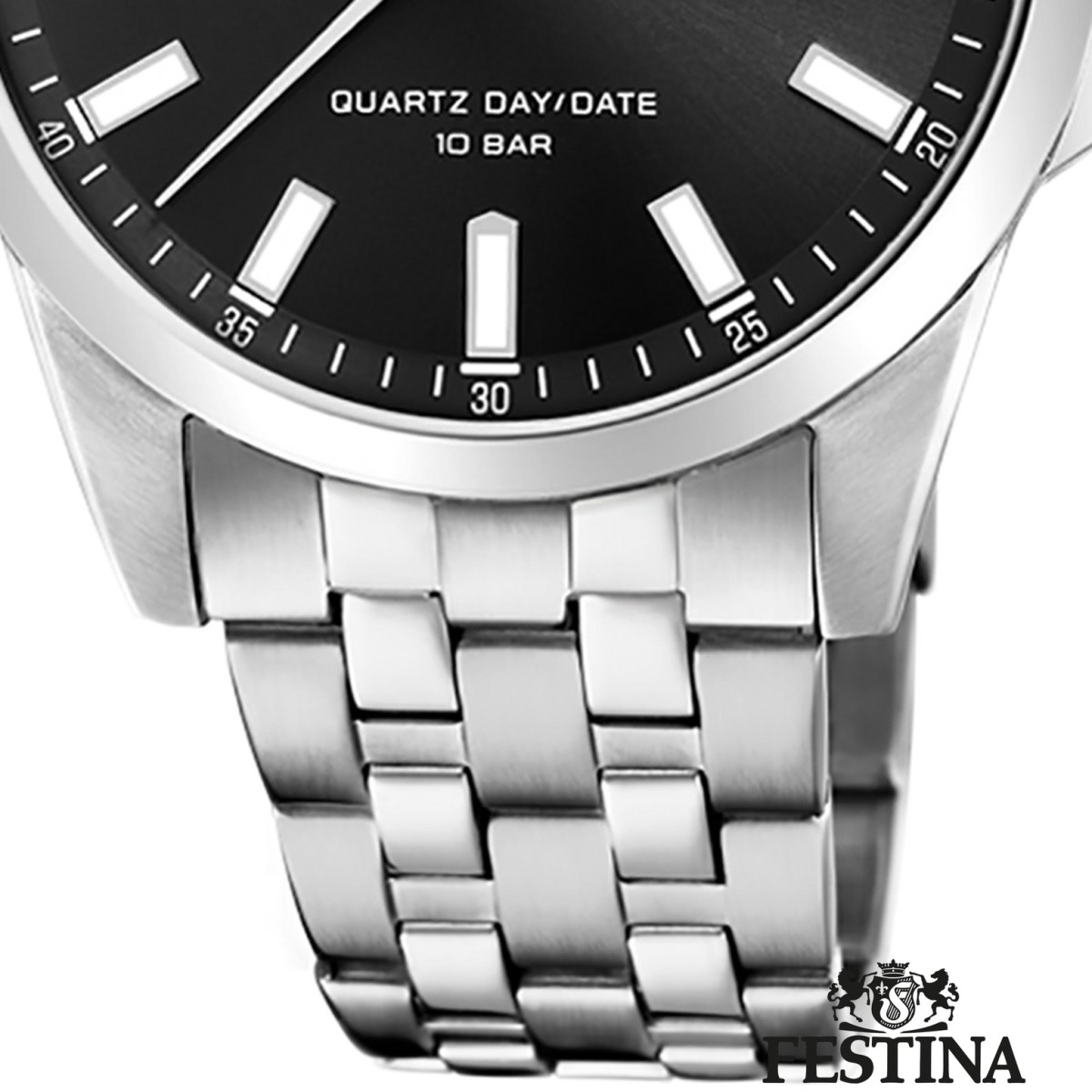 Festina Armbanduhr Klassik silber Quarz F20357/4 Edelstahl Herren UF20357/4