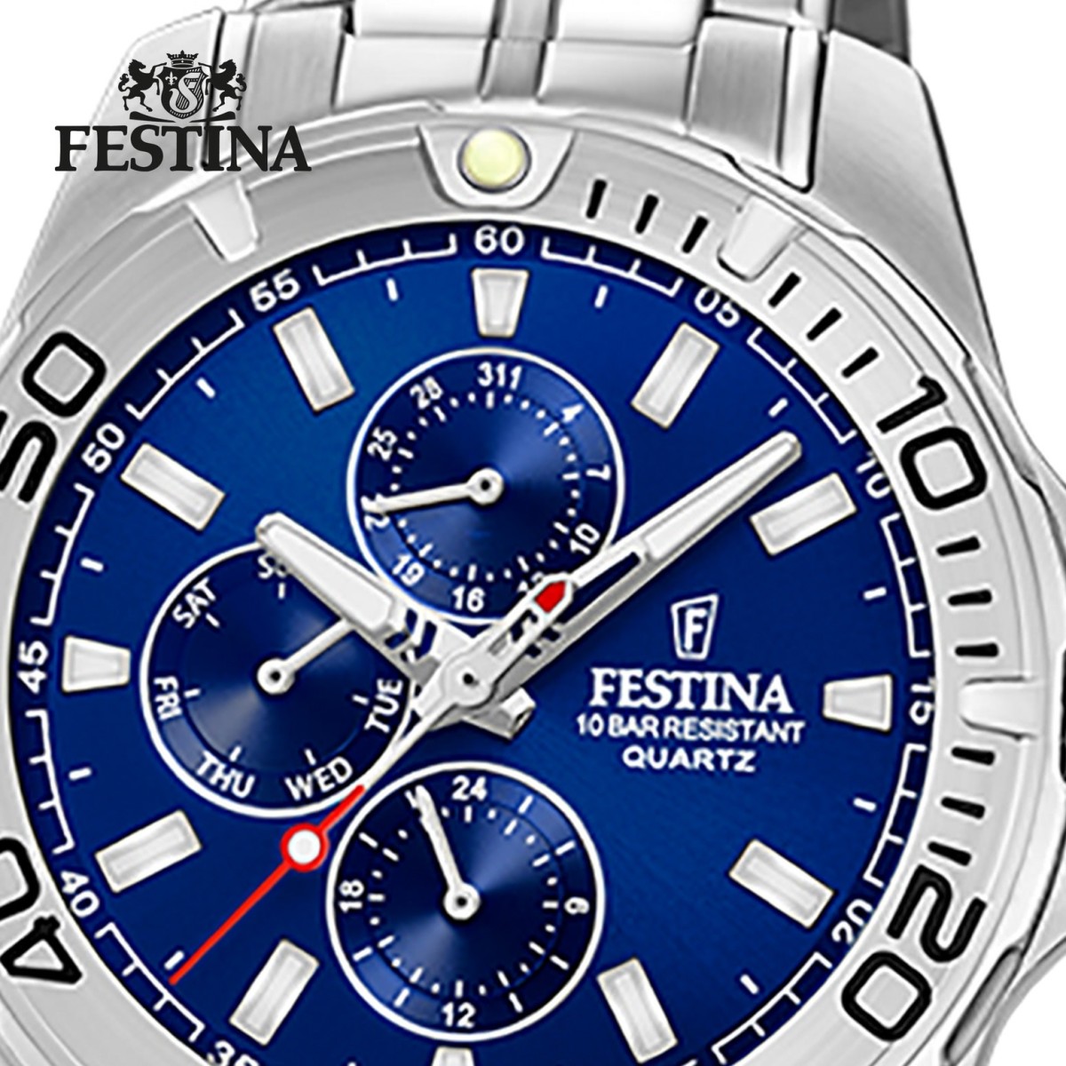 Festina Herren Armbanduhr Multifunktion F20445/2 Edelstahl silber UF20445/2 | Quarzuhren