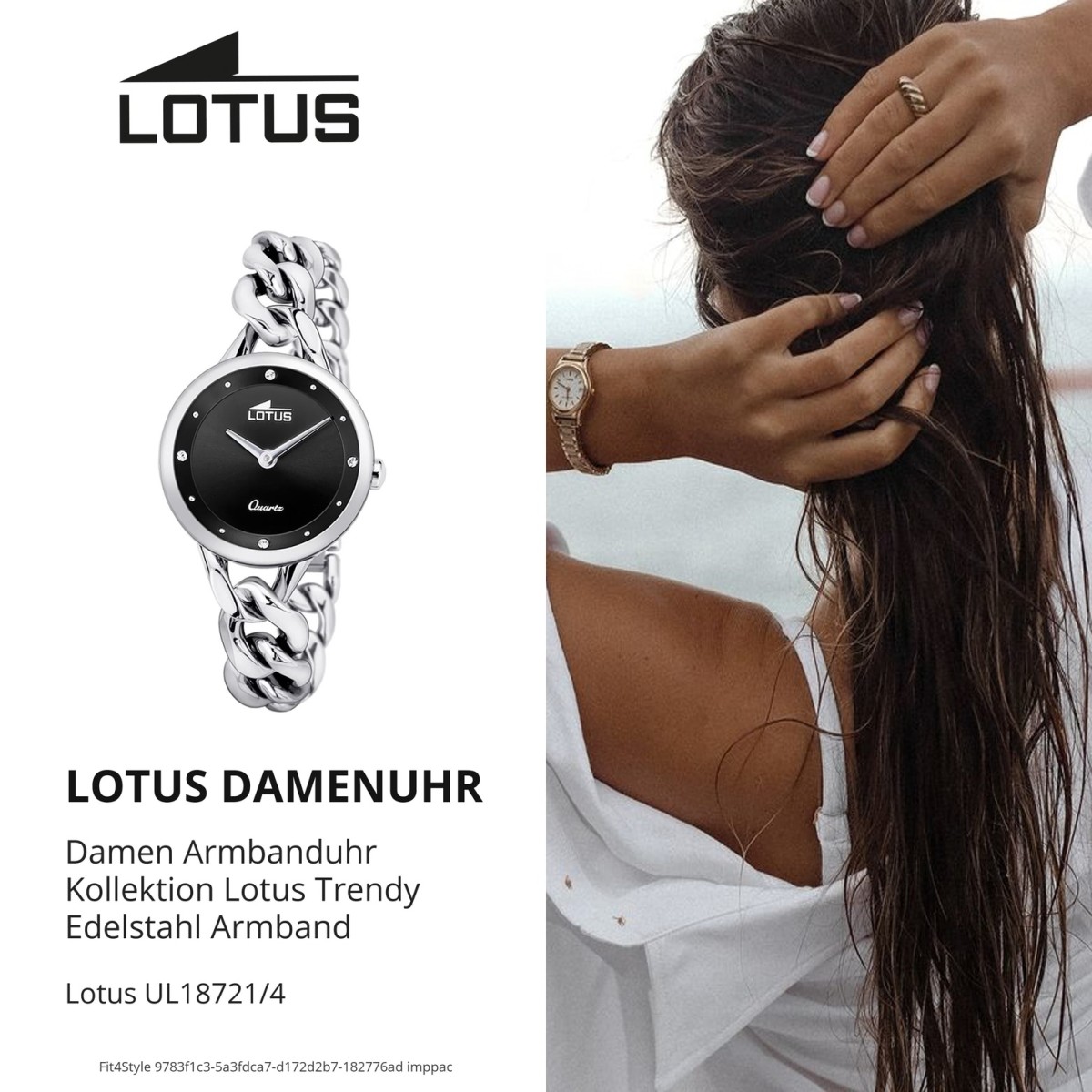 LOTUS Damen Armbanduhr Trendy 18721/4 Quarz Edelstahl silber UL18721/4