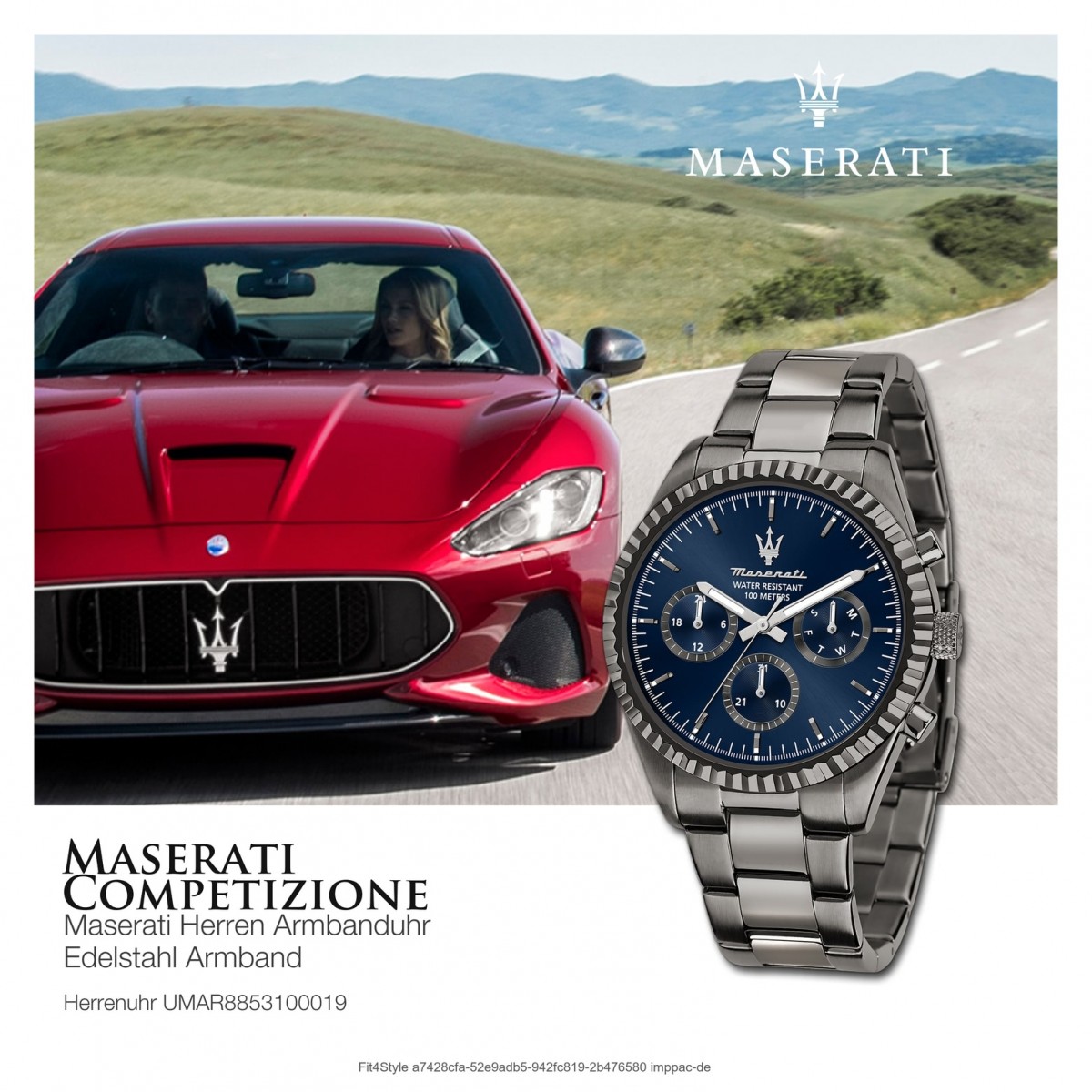 Maserati Herrenuhr COMPETIZIONE Multifunktion Edelstahl UMAR8853100019