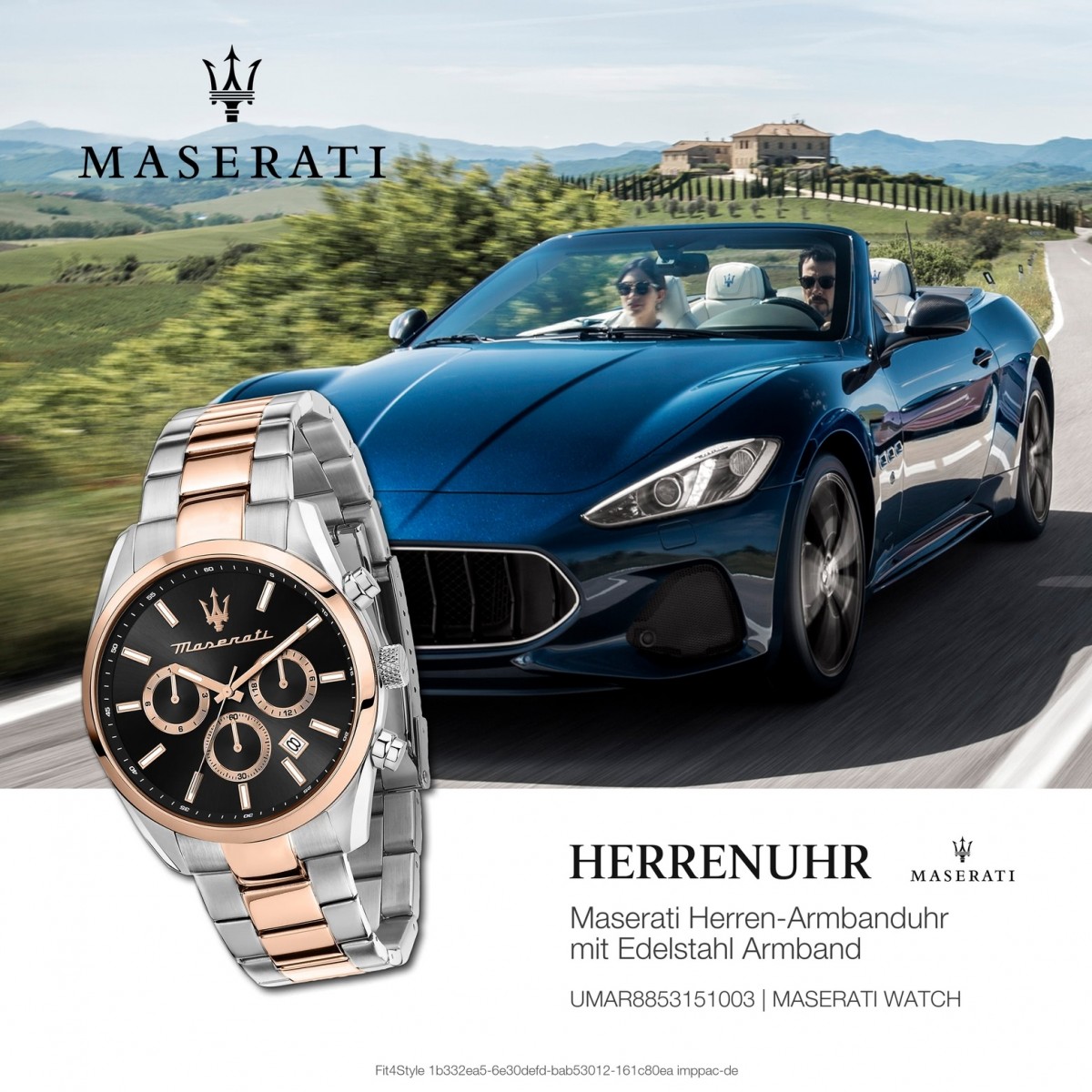 Maserati Herrenuhr Attrazione Multi Edelstahl rosegold UMAR8853151003