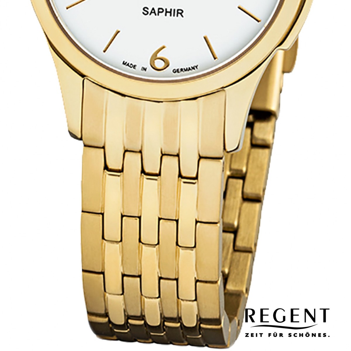 GM-1619 Regent Analog Damen Quarz-Uhr Metall gold URGM1619 Armbanduhr
