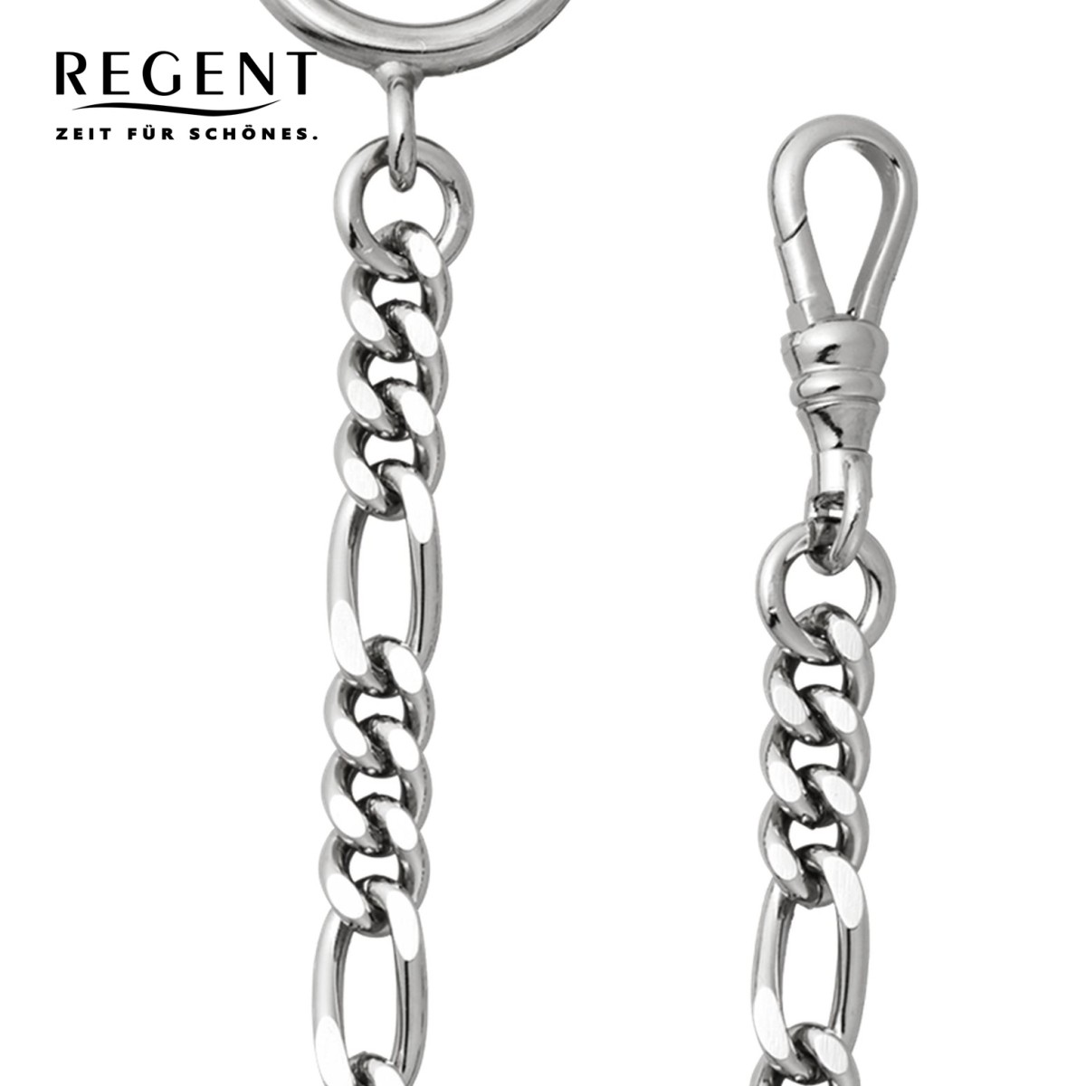 Regent Damen Herren Taschenuhr Kette Figaro 5mm silber vernickelt URP049