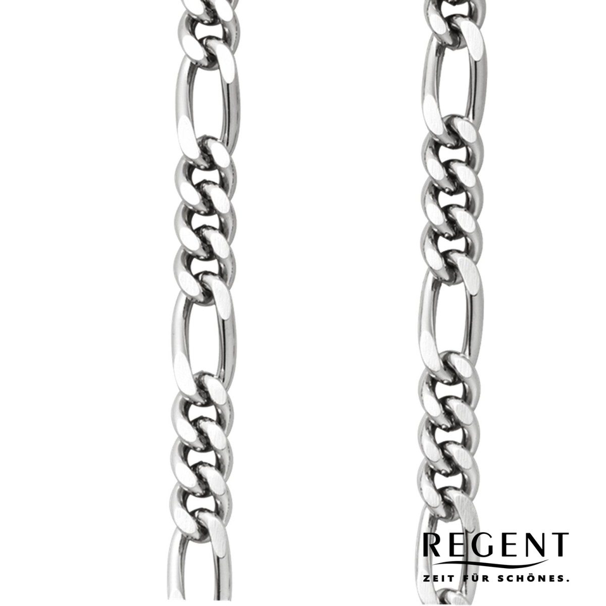 Regent Damen Herren Taschenuhr Kette Figaro 5mm silber vernickelt URP049