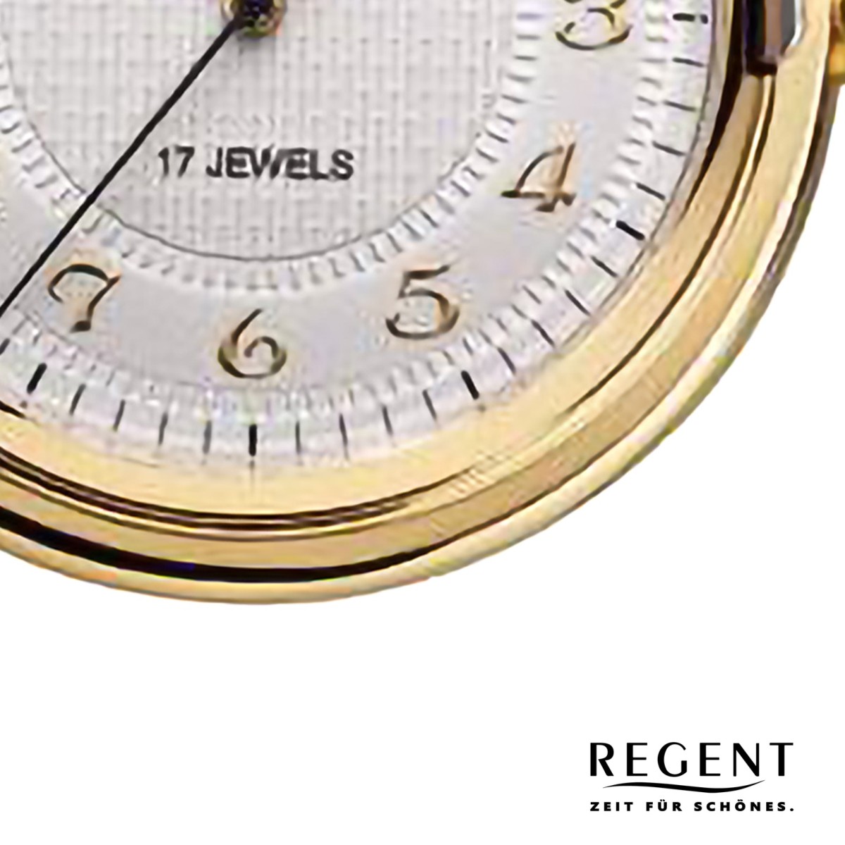 Regent Herren Taschenuhr Analog Gehäuse gold URP712