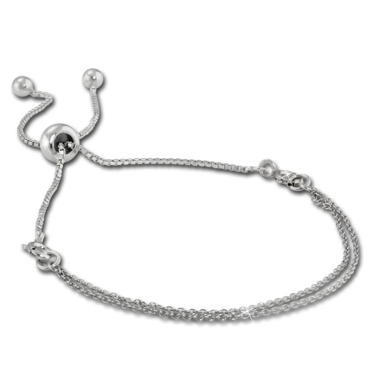 Armäleon Damenarmband Komplettset Ketten Design+Verschluss 925 Silber ARS014J