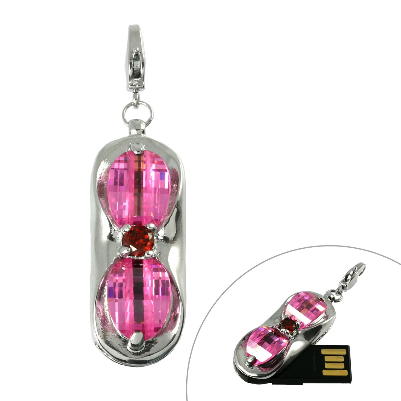 SilberDream USB Speicher Charm Stick 4GB rosa Charms Schleife AV13P