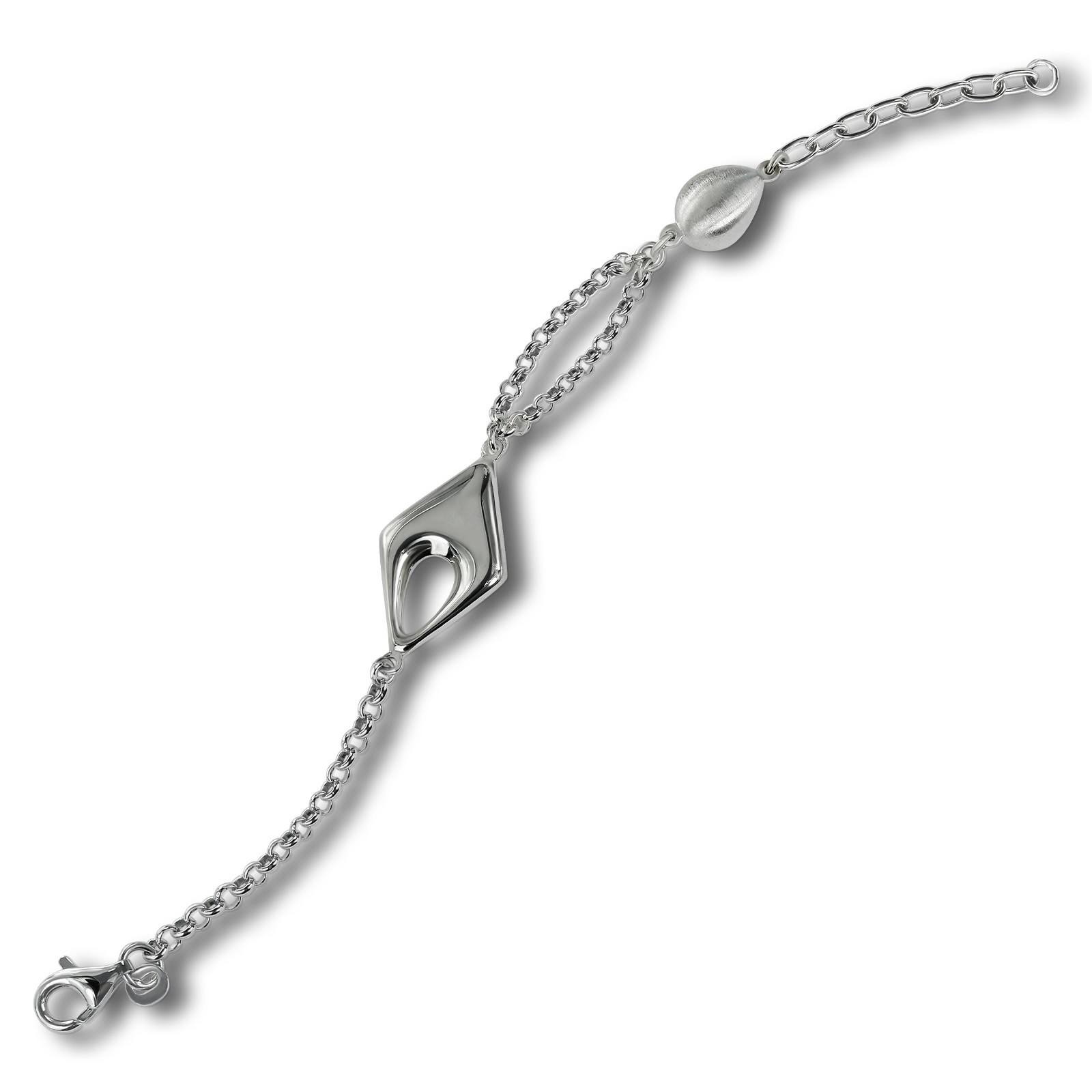 Balia Damen Armband 925 Silber matt und poliert 18,5cm BAA0023SP