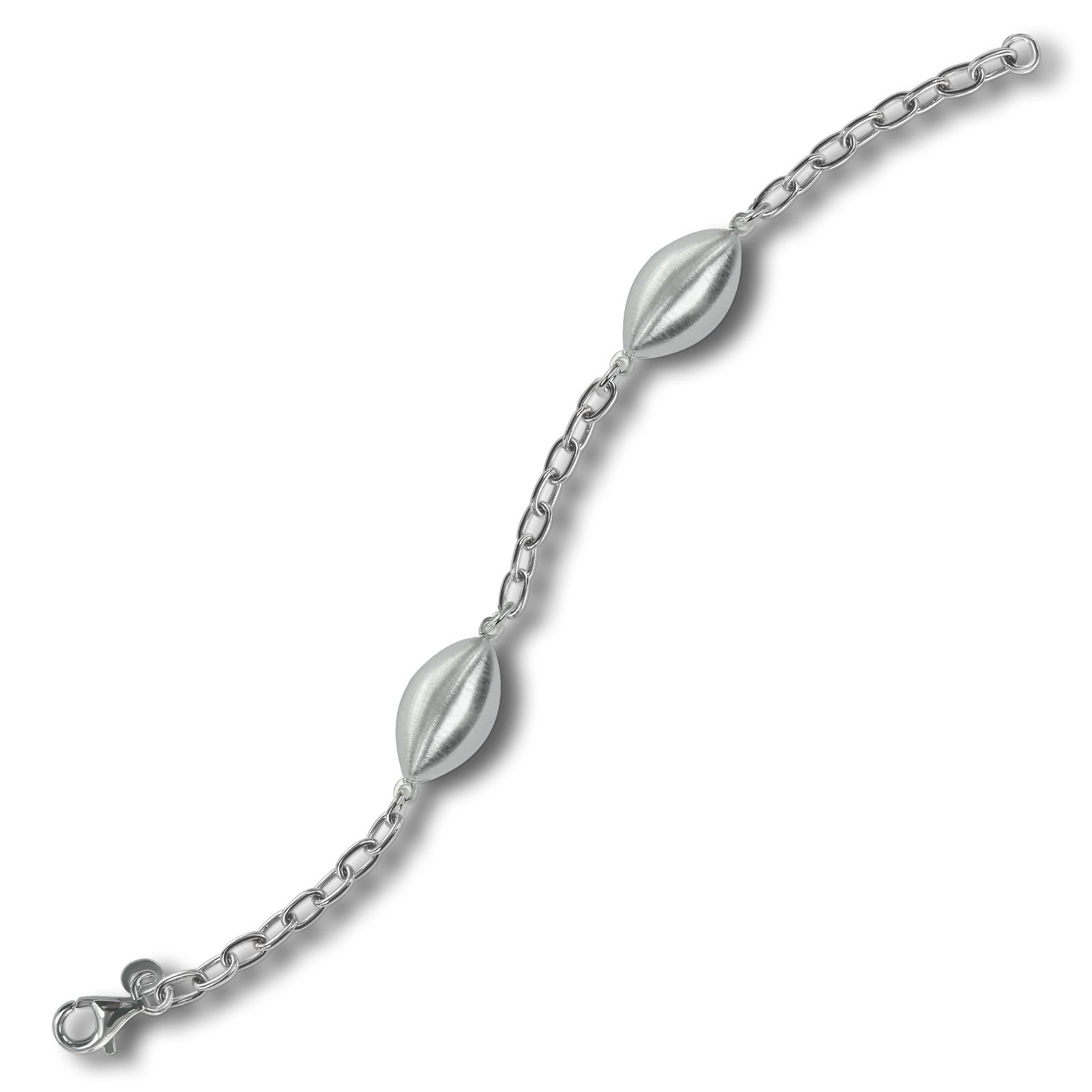 Balia Damen Armband 925 Silber matt und poliert 19cm BAA0030SM