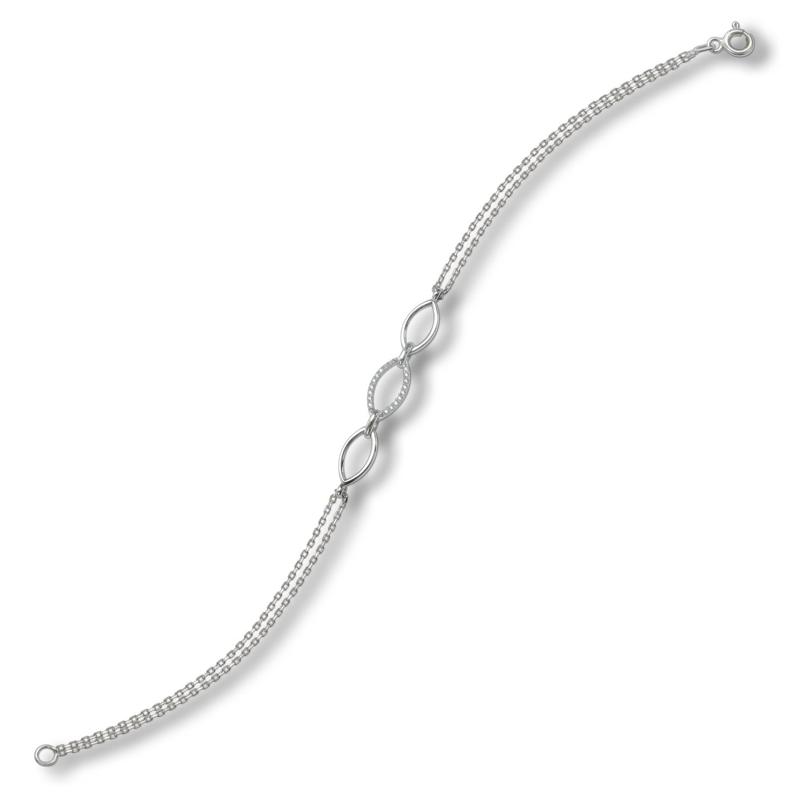 Balia Damen Armband 925 Silber Zirkonia weiß poliert 19cm BAA0034SW