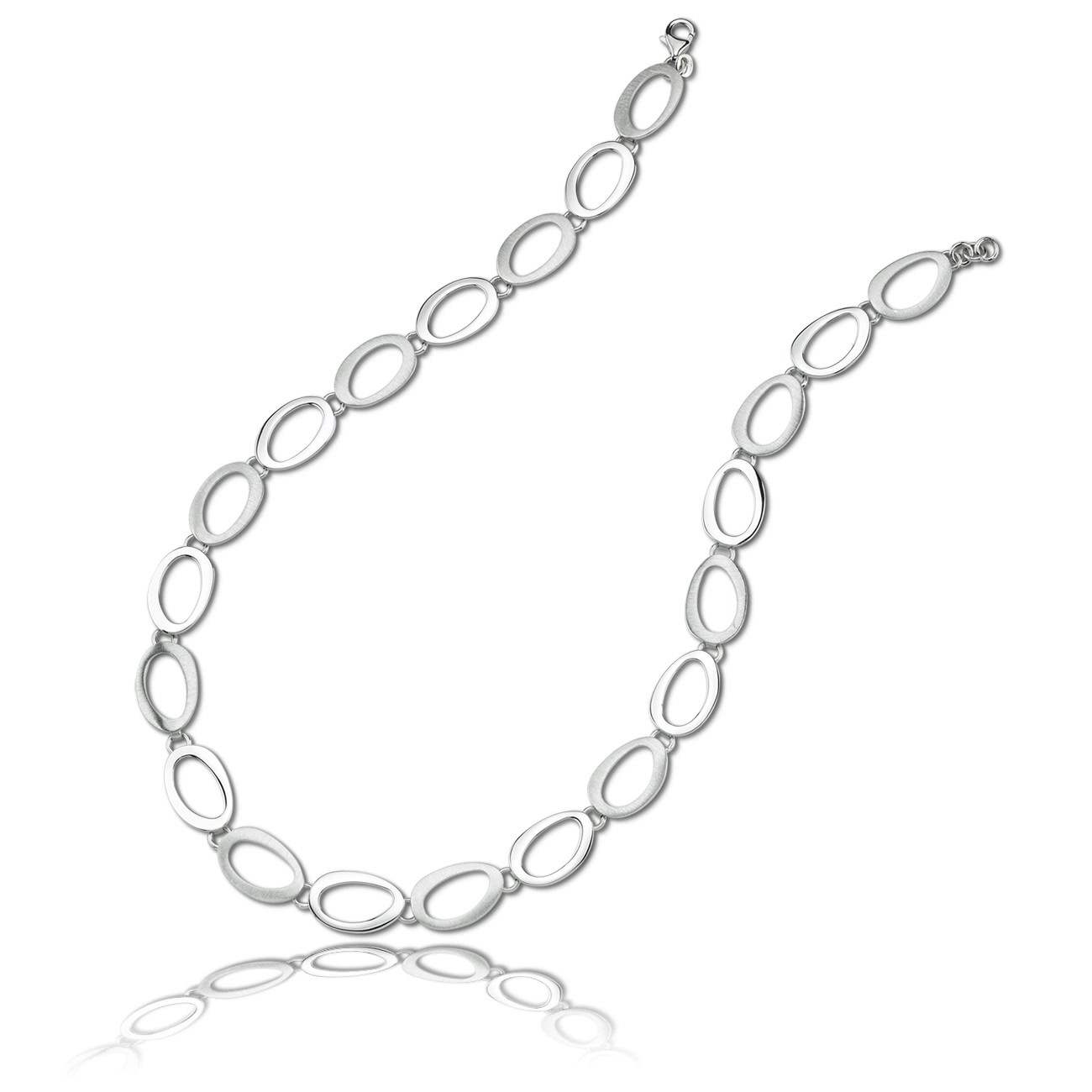 Balia Damen Collier Halskette matt-glanz aus 925 Silber 45cm BAK001S45