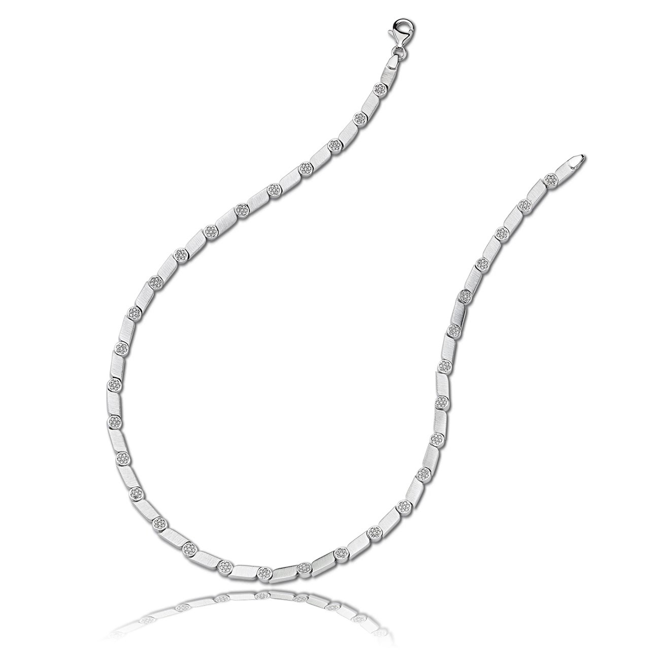 Balia Halskette für Damen matt-glanz aus 925 Silber 45cm BAK003S45