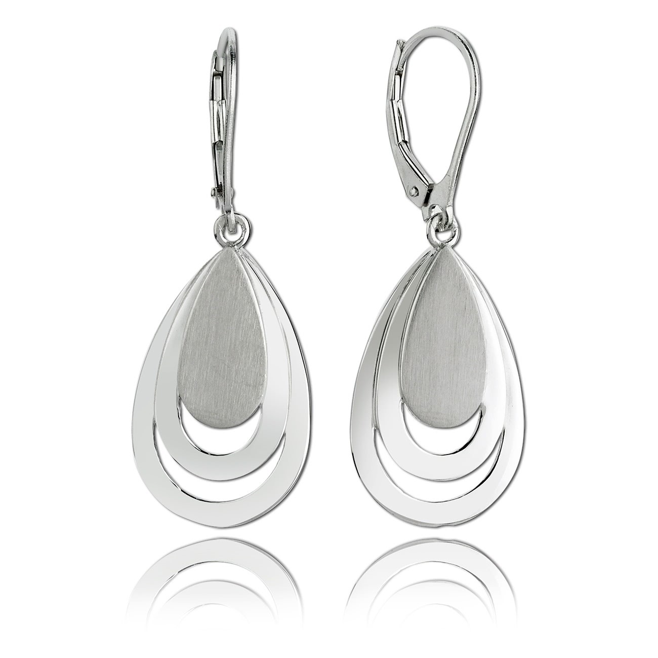 Balia Ohrhänger für Damen matt glanz aus 925 Sterling Silber BAO0039SP