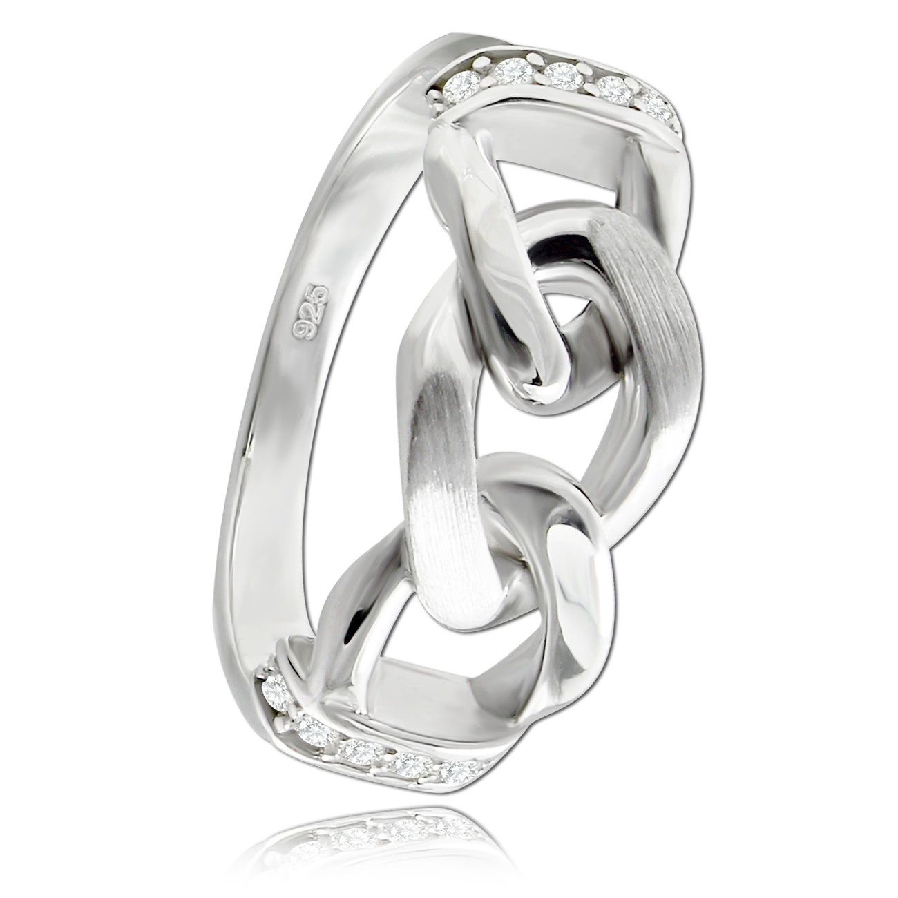 Balia Damen Chain Ring aus 925 Silber Gr.62 BAR027W62