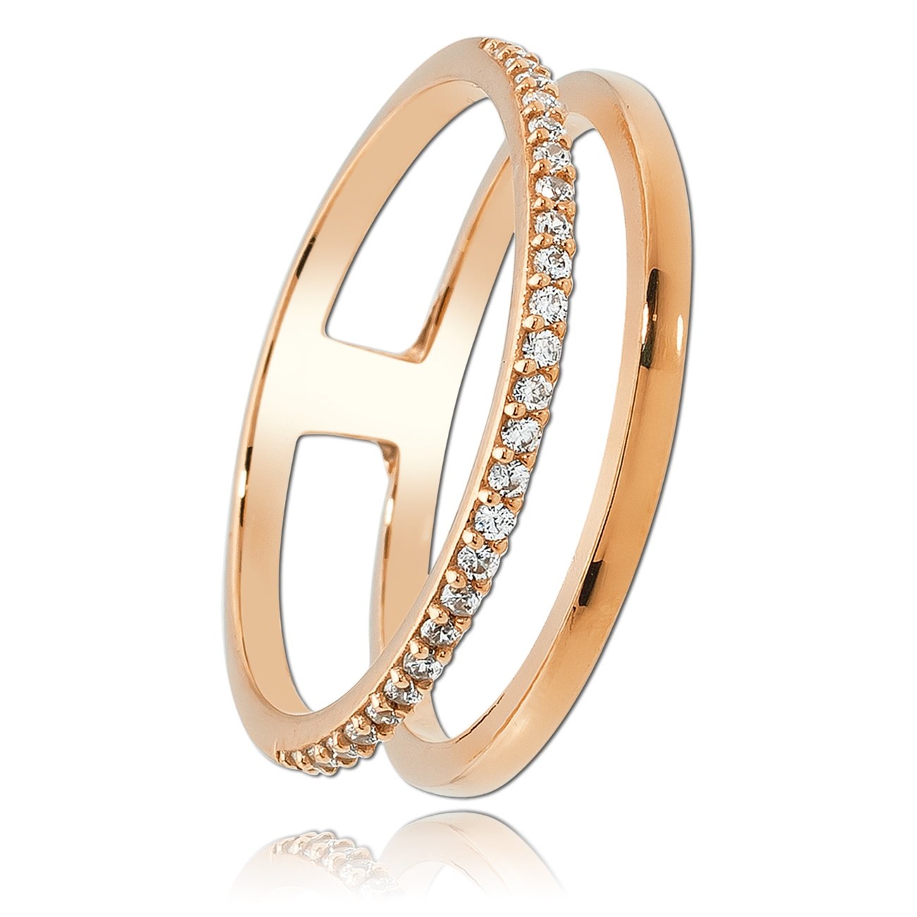 Balia Damen Ring aus 333 Rosegold mit Zirkonia Gr.54 BGR015R54
