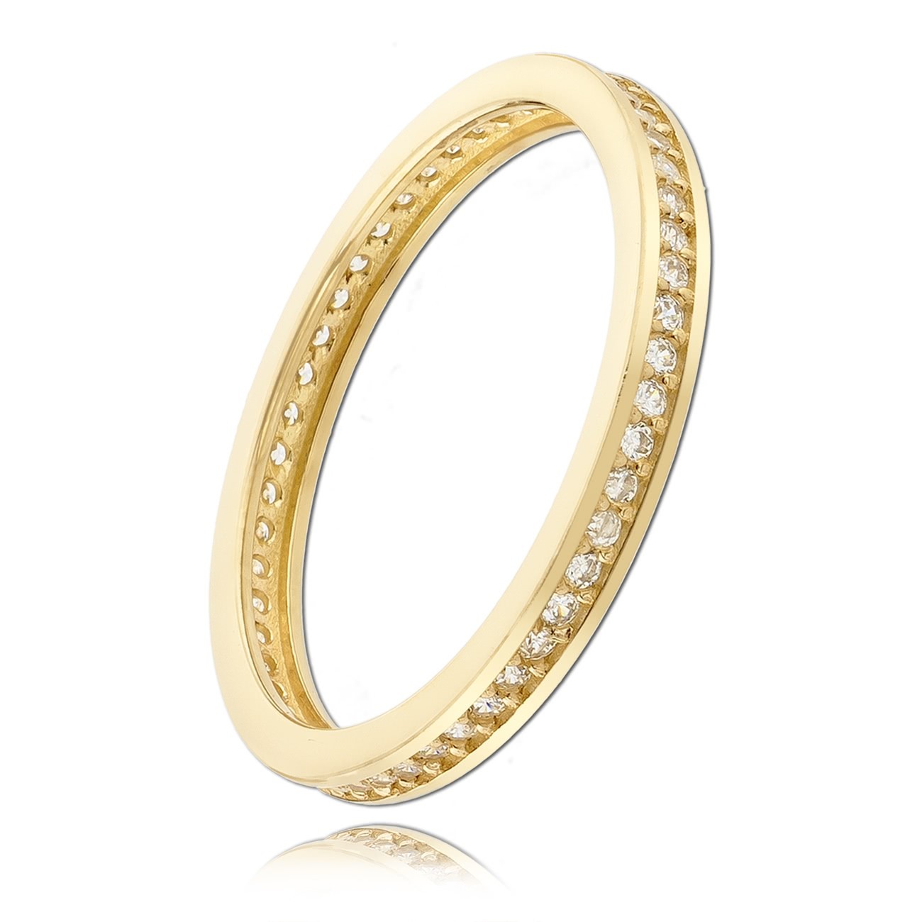 Balia Damen Ring Zirkonia einreihig Gelbgold Gr.54 BGR025G54