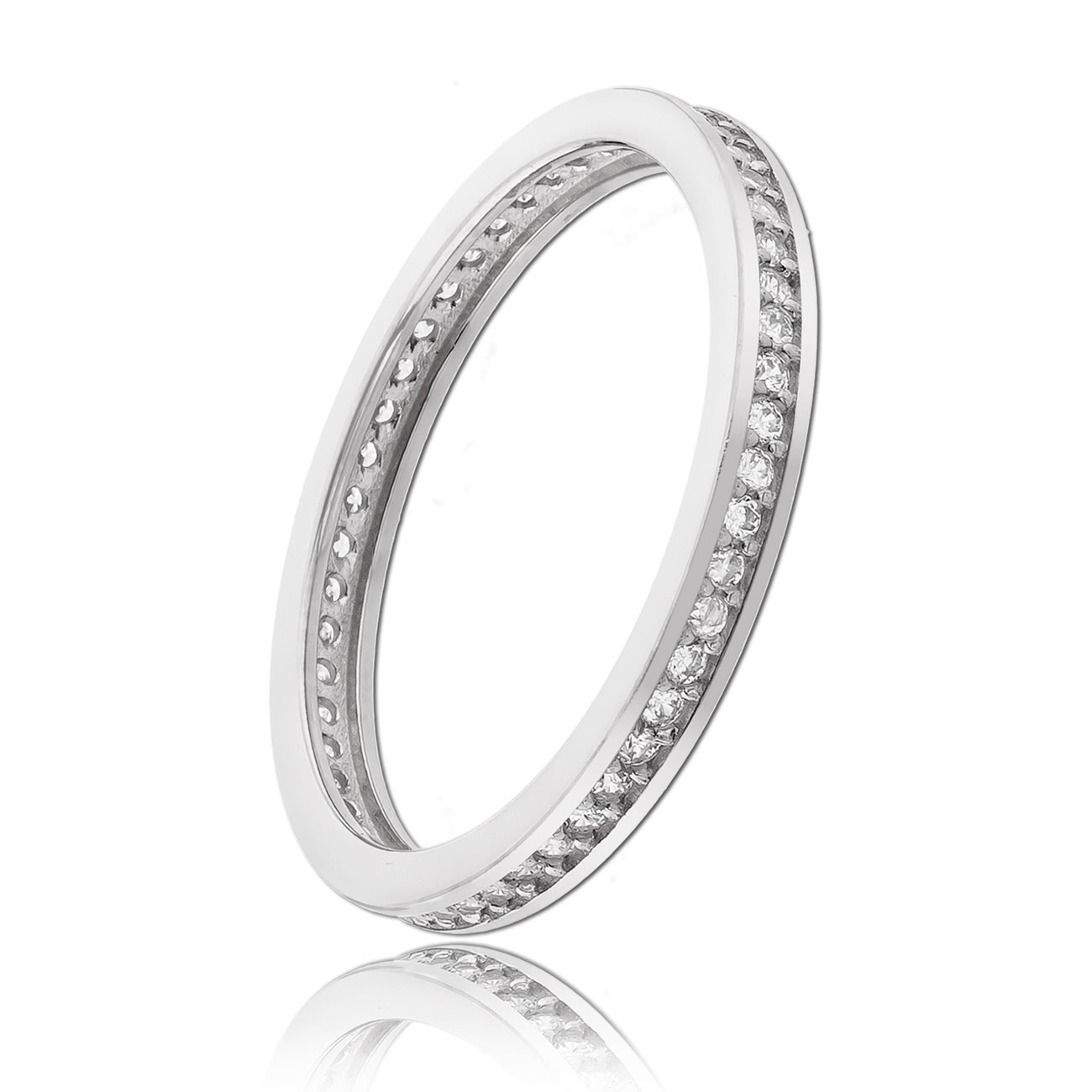 Balia Damen Ring Zirkonia einreihig Weißgold Gr.58 BGR025W58