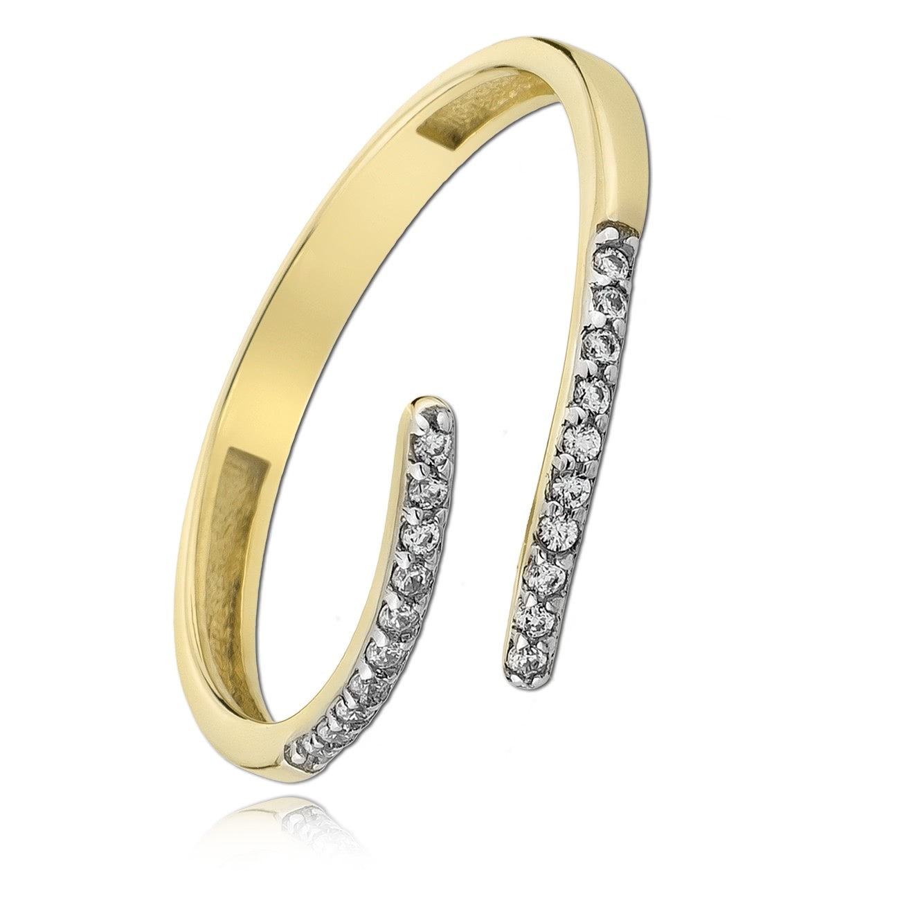 Balia Damen Ring Zirkonia Line aus 333 Gelbgold Gr.54 BGR027G54