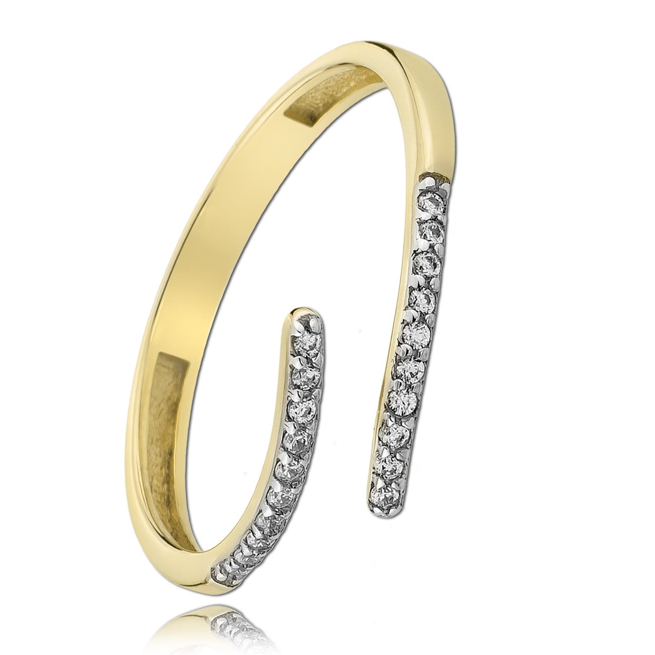 Balia Damen Ring Zirkonia Line aus 333 Gelbgold Gr.56 BGR027G56