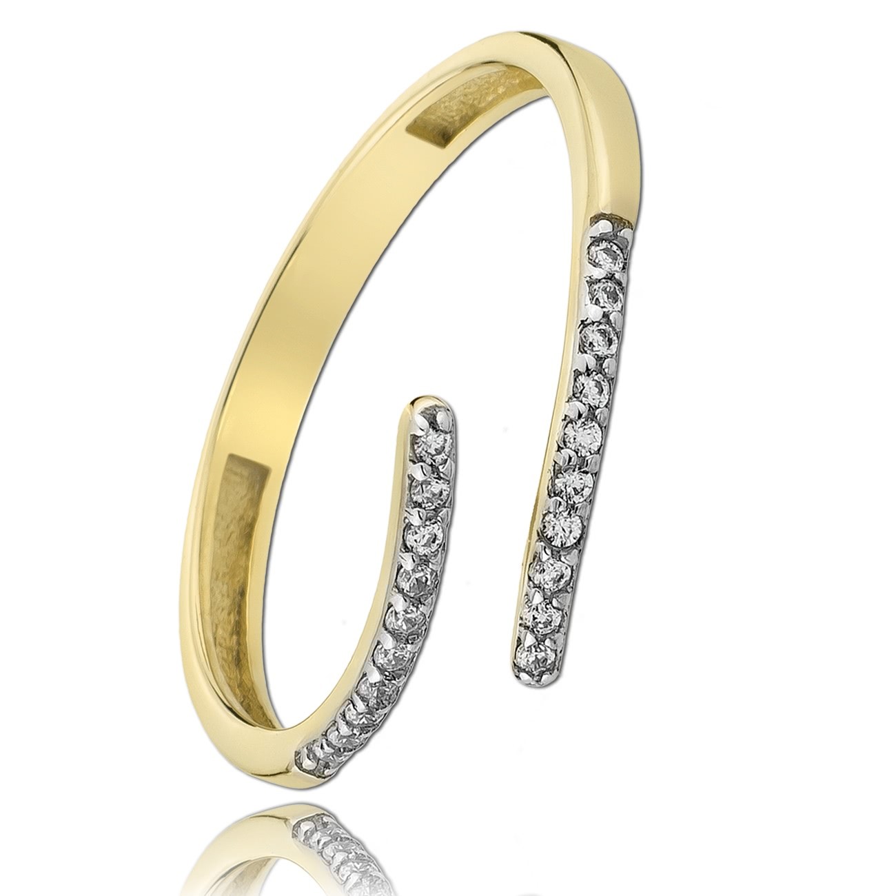 Balia Damen Ring Zirkonia Line aus 333 Gelbgold Gr.58 BGR027G58