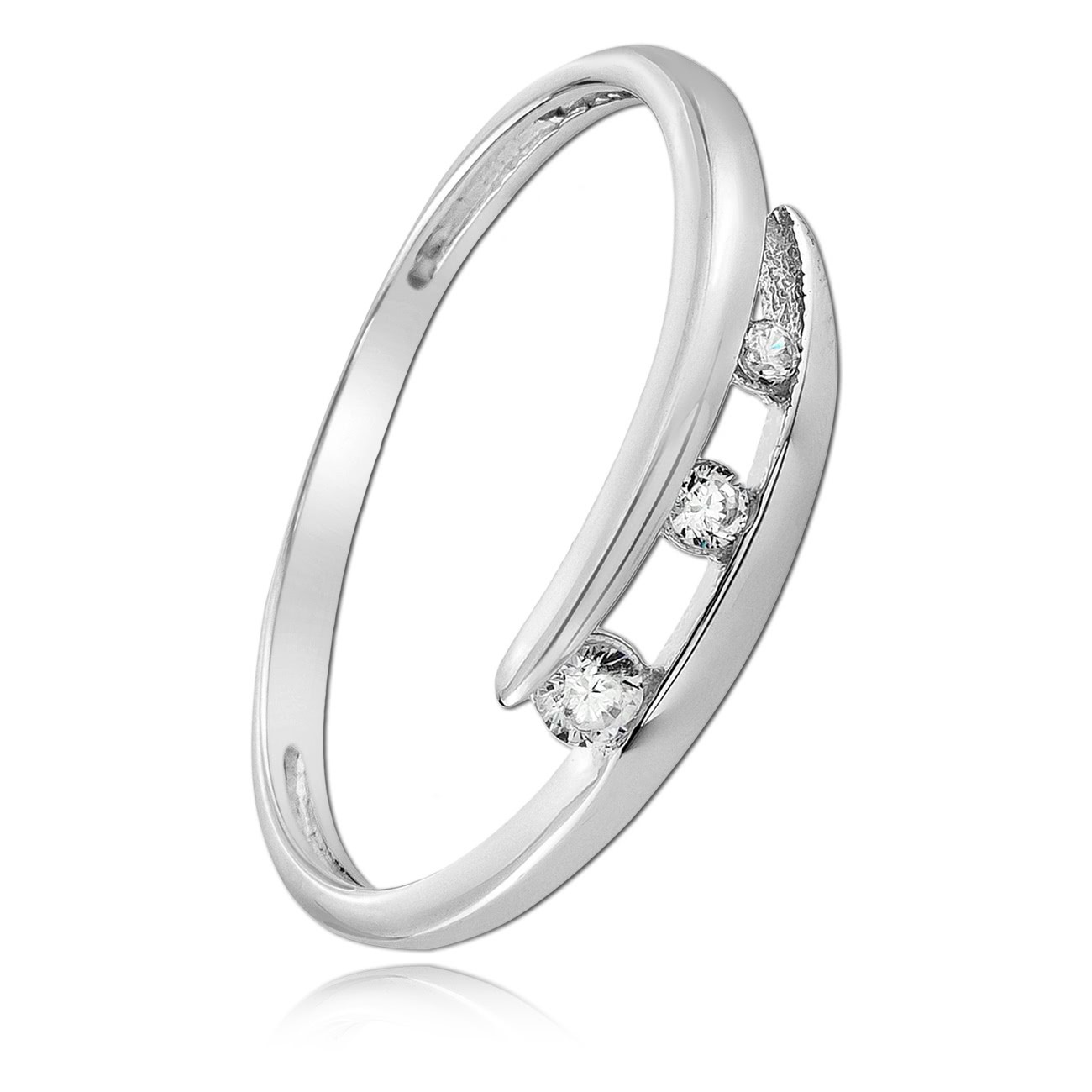 Balia Damen Ring aus 333 Weißgold mit Zirkonia Gr.54 BGR031W54