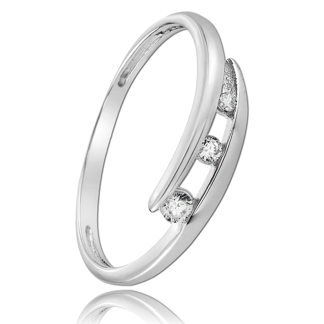 Balia Damen Ring aus 333 Weißgold mit Zirkonia Gr.58 BGR031W58