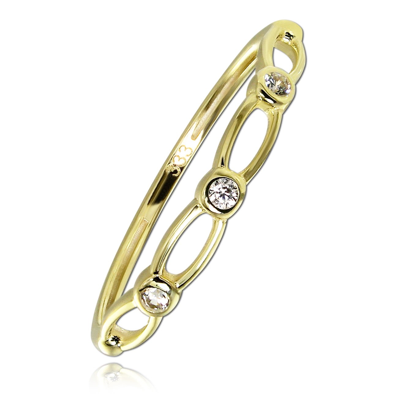 Balia Damen Ring aus 333 Gelbgold mit Zirkonia Gr.58 BGR059G58