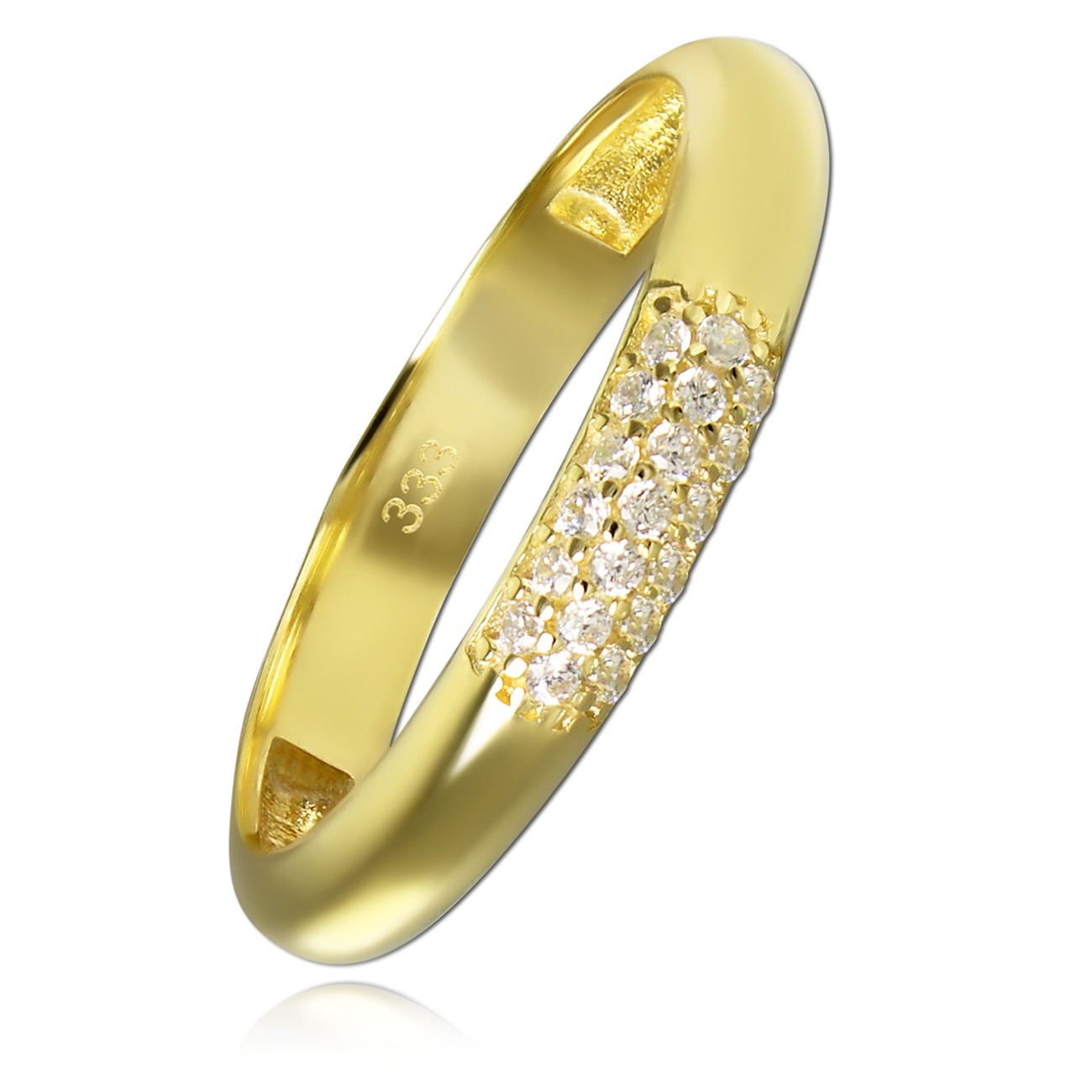 Balia Damen Ring aus 333 Gelbgold 3-reihig mit Zirkonia Gr.56 BGR064G56