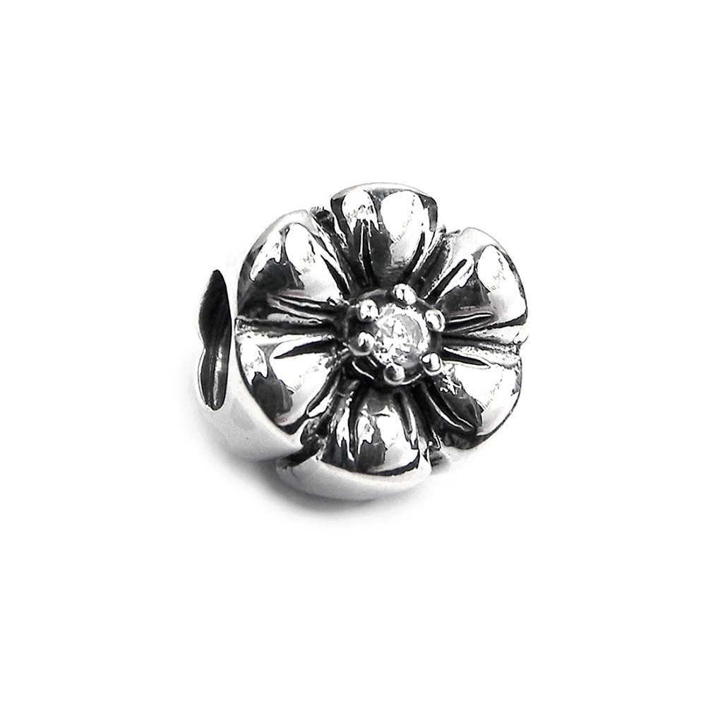Carlo Biagi Zirkonia Bead Blume European Beads BBSCZ54C