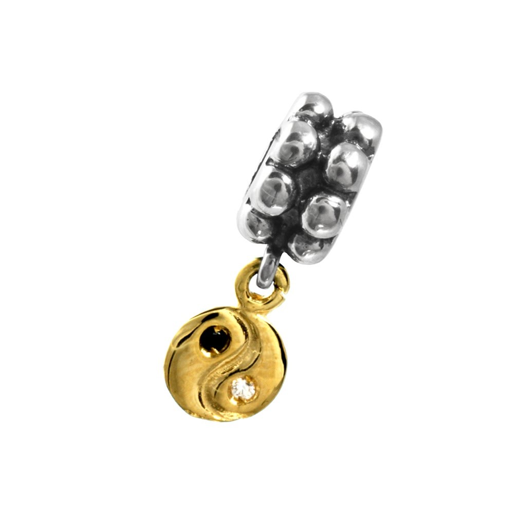 Carlo Biagi Dangle Bead YinYang European Beads BDBG13